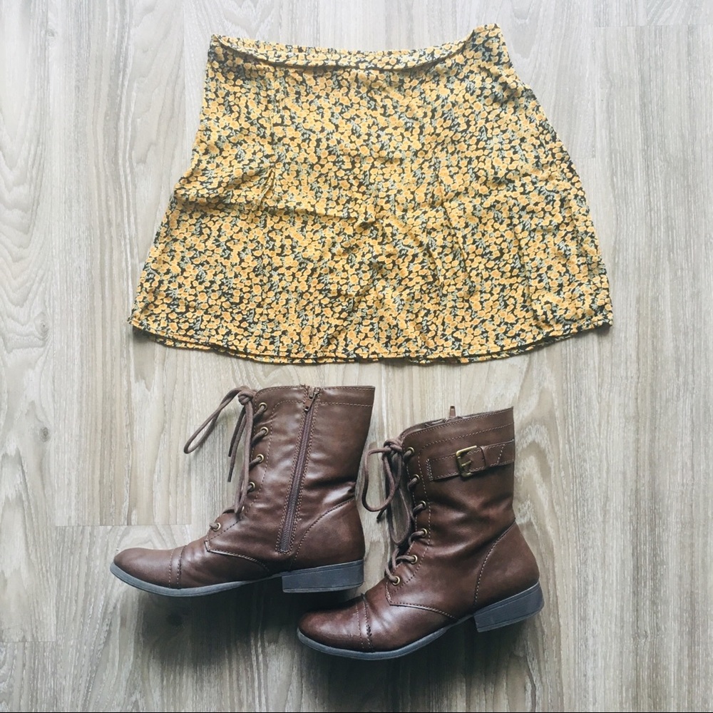 John Galt Floral Mini Skirt